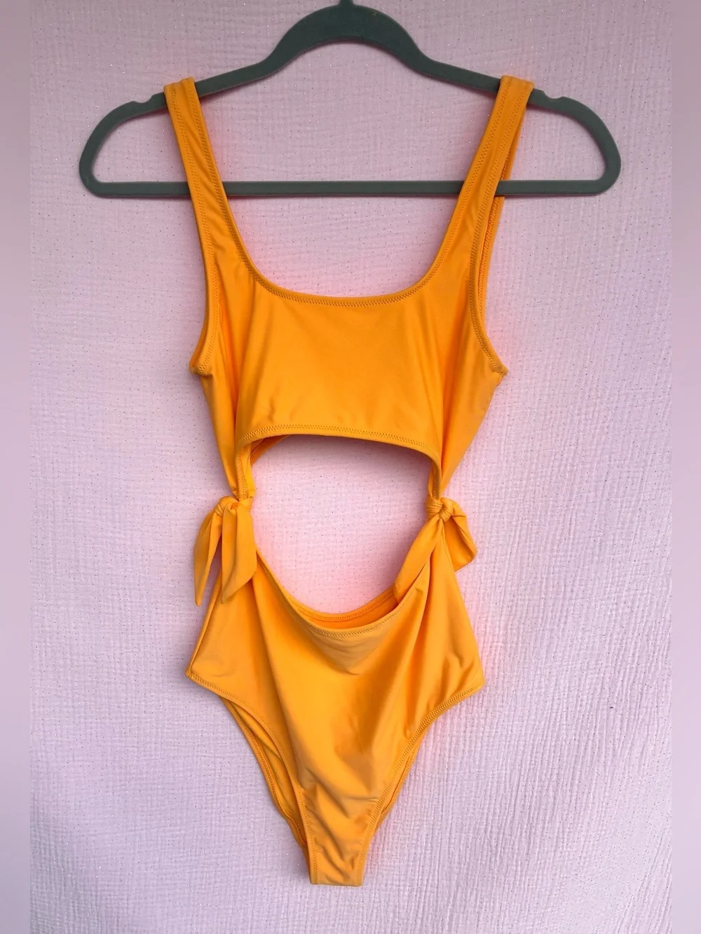 aerie Tie Cut Out One Piece Swimsuit Size Small Long Cheeky
